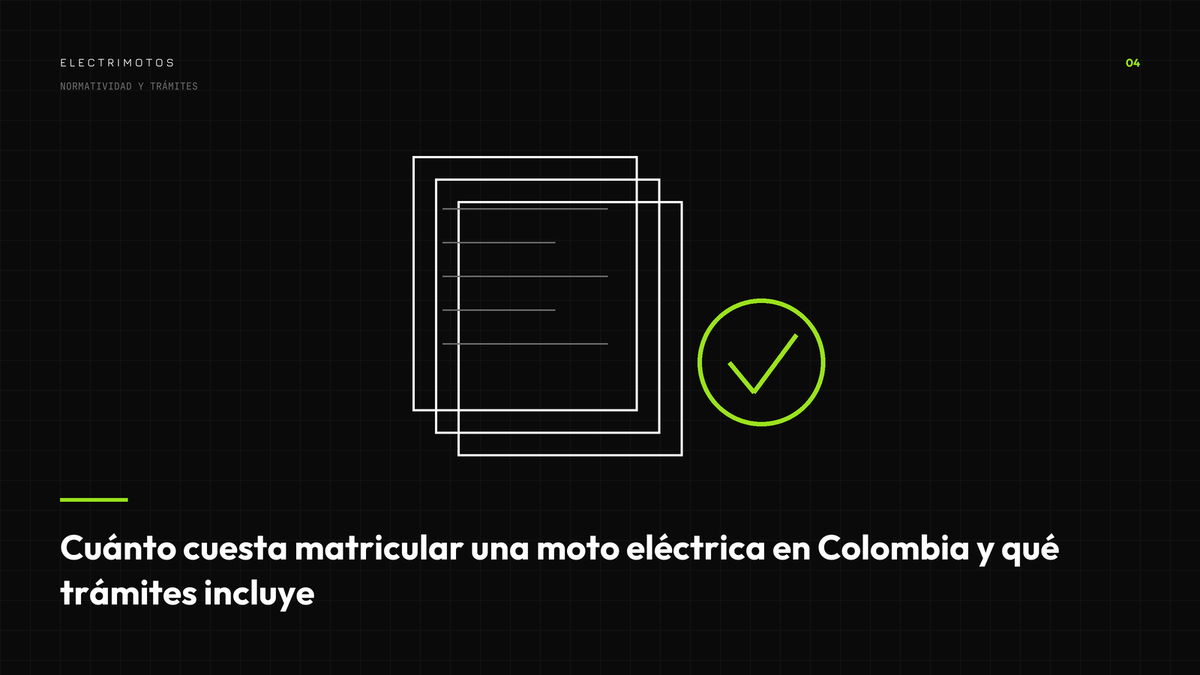 Trámites y costos de matricular una moto eléctrica en Colombia