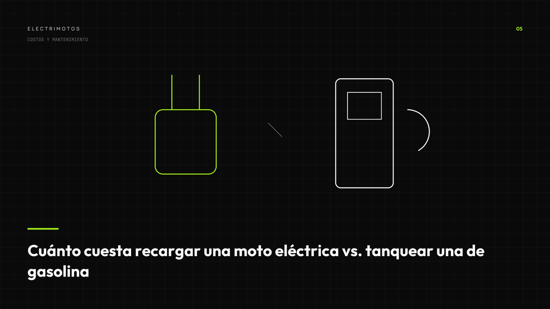Comparación del costo de recargar una moto eléctrica frente a tanquear gasolina