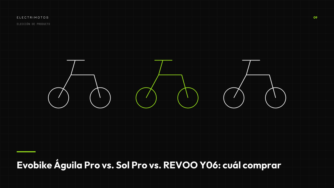 Comparativa entre Evobike Águila Pro, Evobike Sol Pro y REVOO Y06