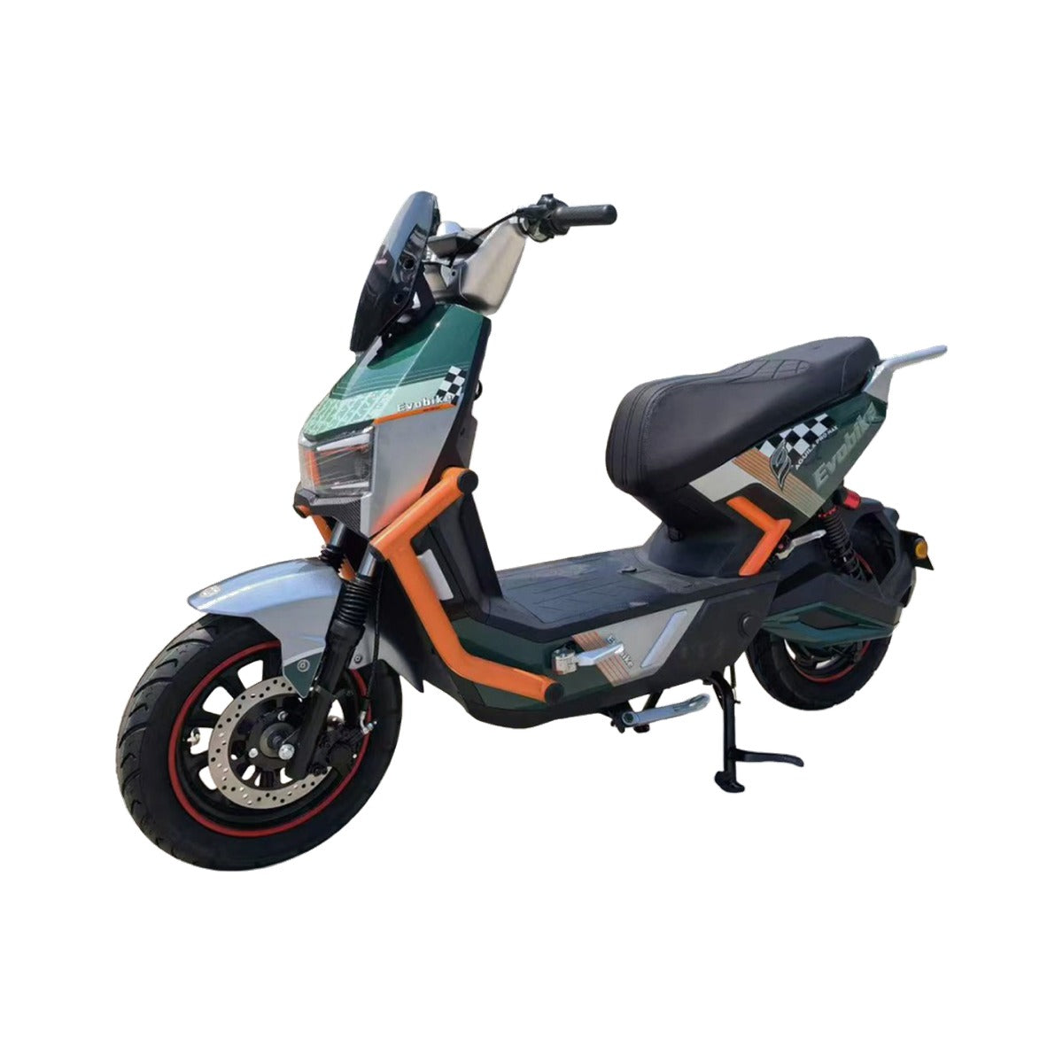 Moto Eléctrica Evobike Águila Pro Max verde y gris