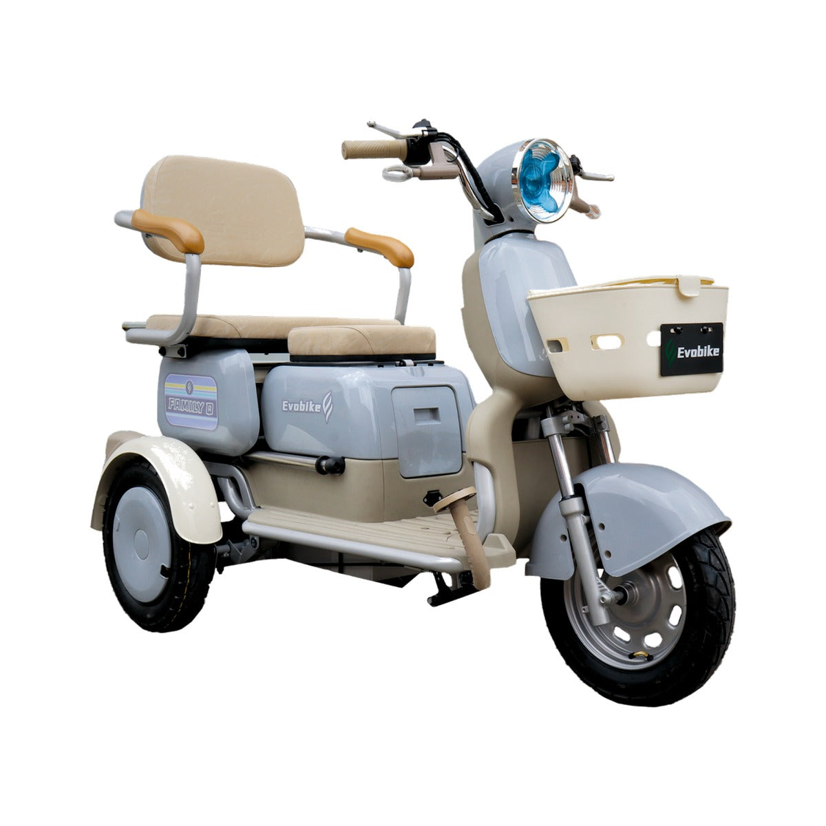 Triciclo Eléctrico Evobike Family Q gris
