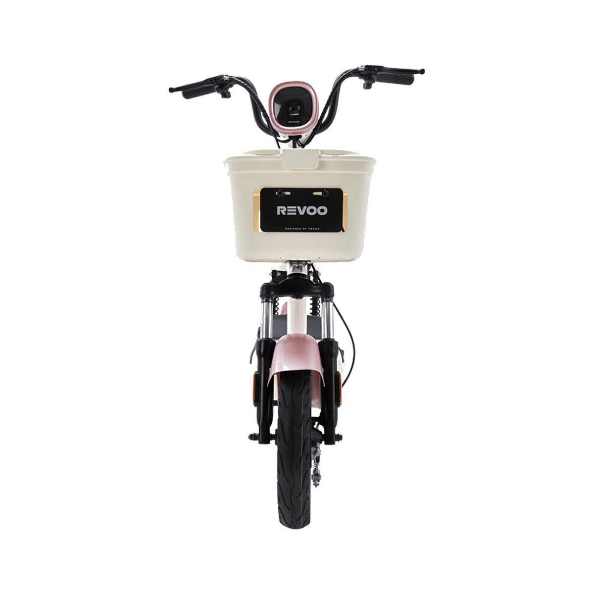 Moto Eléctrica REVOO A04 rosada — vista frontal