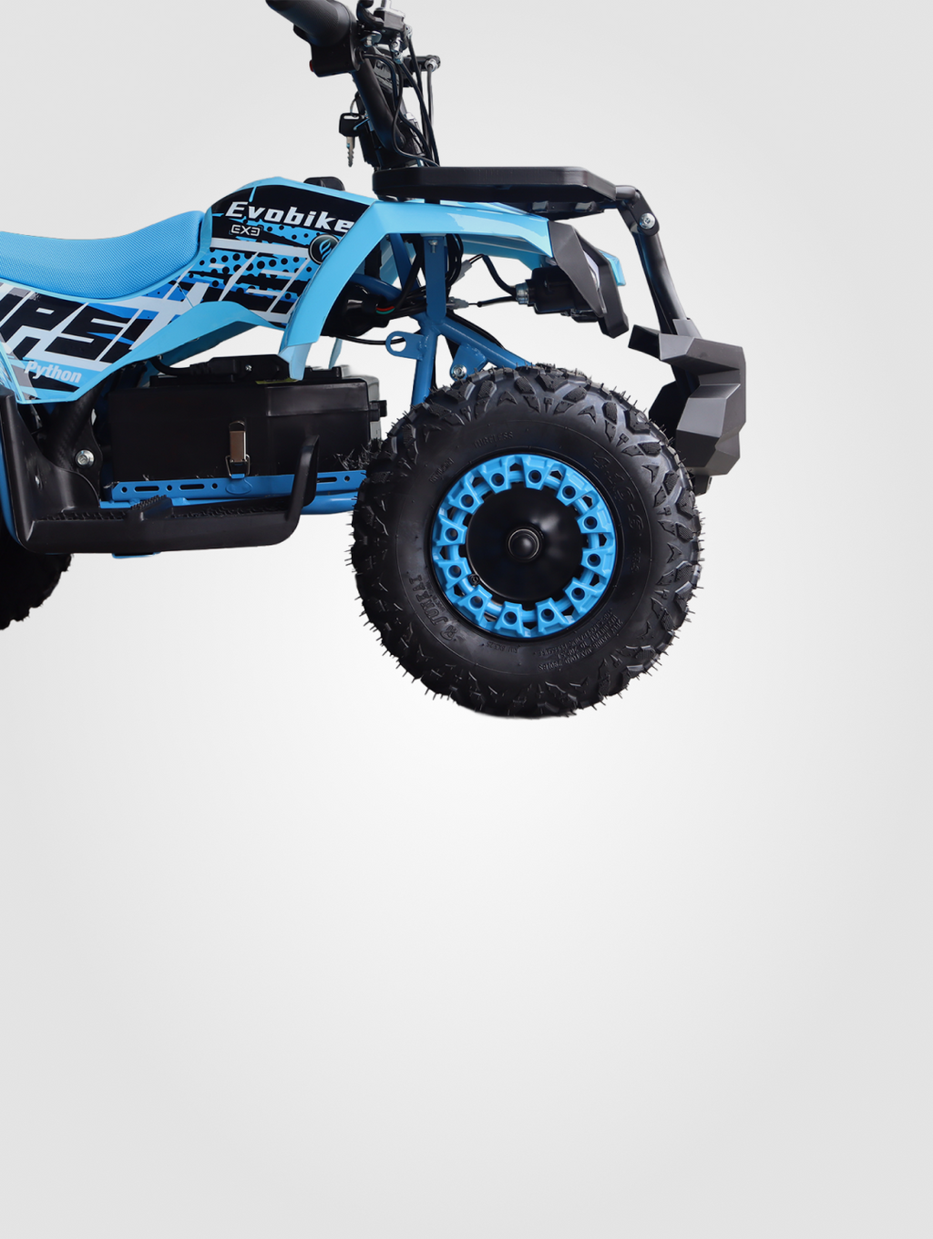 Cuatrimoto Eléctrica Infantil Evobike Python — llantas de tacos