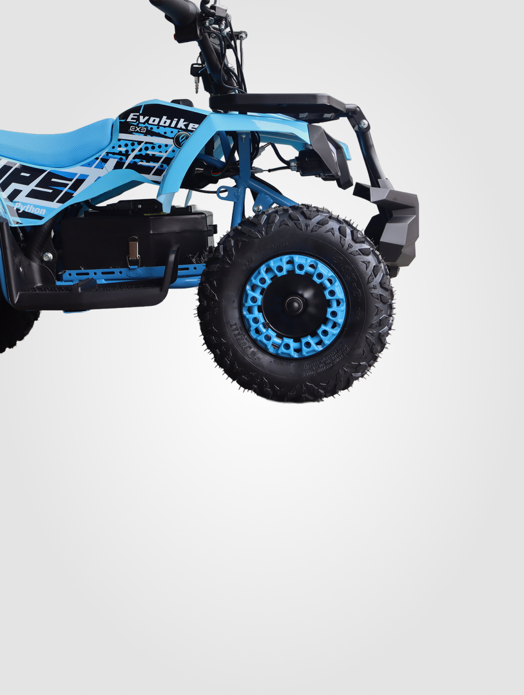 Cuatrimoto Eléctrica Infantil Evobike Python — llantas de tacos